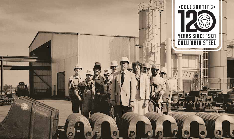 From left to right in this 1979 photo at our St. Johns location: Howard Julian, Jimmy Espinoza, David Armes, Steve Fuleki, Les Arn, Bud Bird, unidentified employee, Martha Cox, Bob Tyler, Jay Carney, and Barney Mays.