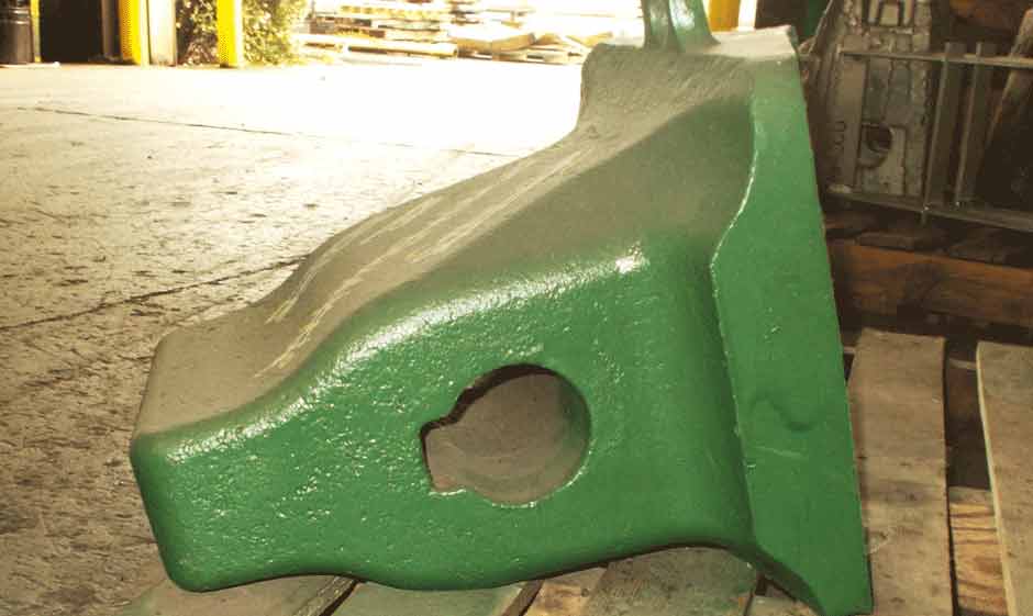 A Columbia Steel weld-on lip nose for dragline buckets