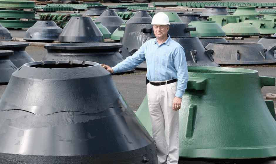 Cone crusher wear parts manufactured by Columbia Steel