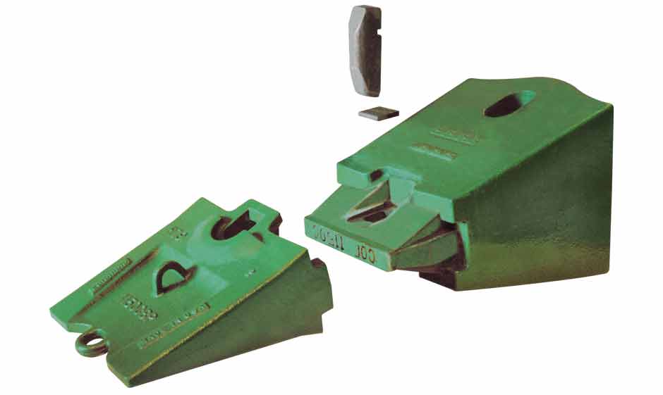 Columbia Steel EZ Drive dragline bucket teeth and adapters