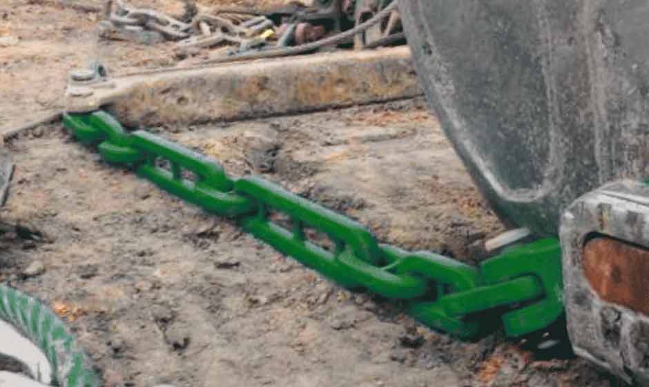 Columbia Steel’s HoistSaver hybrid chain with extended pitch links