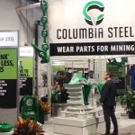 The Columbia Steel booth at this year's MINExpo in Las Vegas