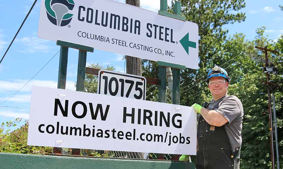 Join the Columbia Steel team -- and make things that matter!