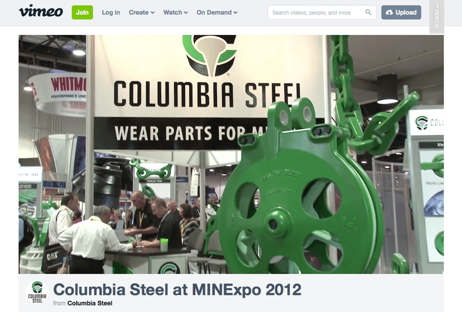 Columbia Steel at MINExpo 2012
